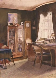 Estudo de Theodor Fontane (wc no papel)